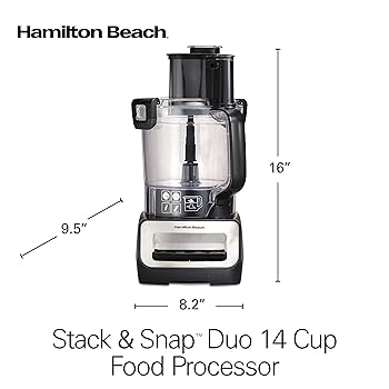 Hamilton Beachフードプロセッサー Amazon.com: Hamilton Beach Stack & Snap Food Processor and